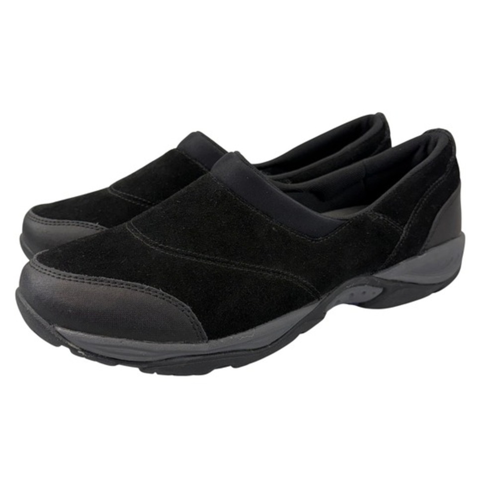 Easy Spirit Explorer 24 Women's 10M Black‎ Suede Slip-On Loafer Comfort Shoe